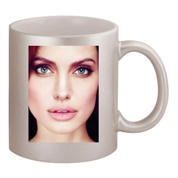 Angelina Jolie 11oz Metallic Silver Mug