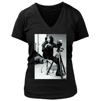 Angelina Jolie Women's Deep V-Neck TShirt