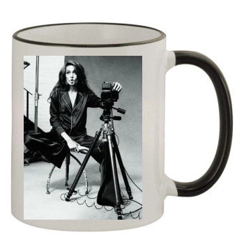 Angelina Jolie 11oz Colored Rim & Handle Mug