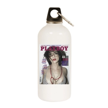 Asia Argento White Water Bottle With Carabiner