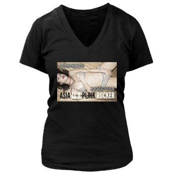 Asia Argento Women's Deep V-Neck TShirt