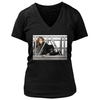 Avril Lavigne Women's Deep V-Neck TShirt