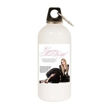 Avril Lavigne White Water Bottle With Carabiner