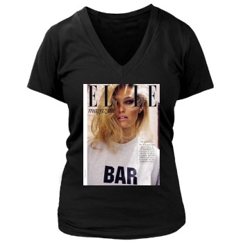 Bar Refaeli Women's Deep V-Neck TShirt