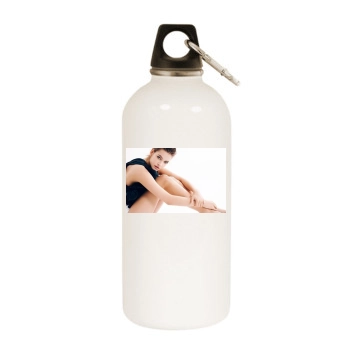 Barbara Palvin White Water Bottle With Carabiner