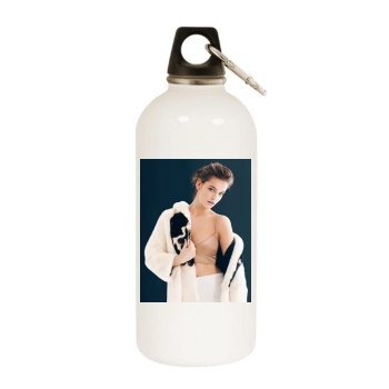 Barbara Palvin White Water Bottle With Carabiner