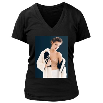 Barbara Palvin Women's Deep V-Neck TShirt