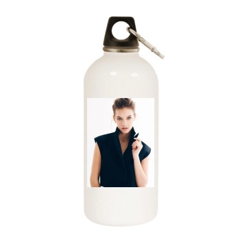 Barbara Palvin White Water Bottle With Carabiner