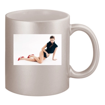 Barbara Palvin 11oz Metallic Silver Mug