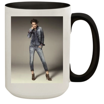 Barbara Palvin 15oz Colored Inner & Handle Mug