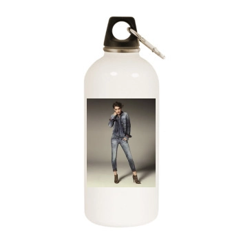 Barbara Palvin White Water Bottle With Carabiner