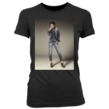 Barbara Palvin Women's Junior Cut Crewneck T-Shirt