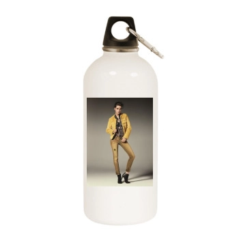 Barbara Palvin White Water Bottle With Carabiner