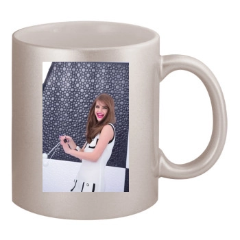 Barbara Palvin 11oz Metallic Silver Mug