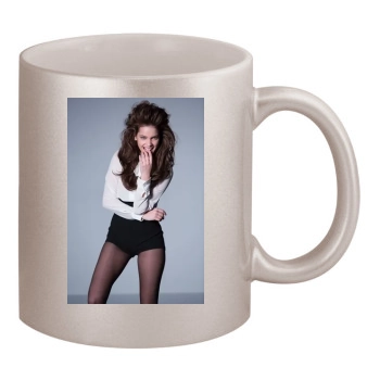 Barbara Palvin 11oz Metallic Silver Mug