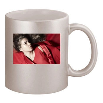 Barbara Palvin 11oz Metallic Silver Mug