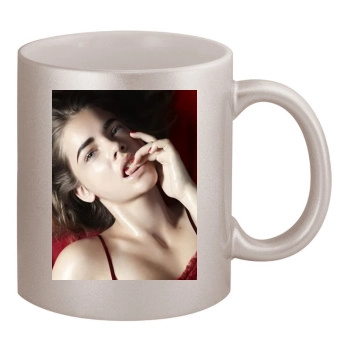 Barbara Palvin 11oz Metallic Silver Mug