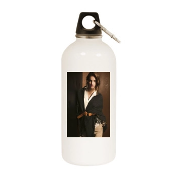 Barbara Palvin White Water Bottle With Carabiner