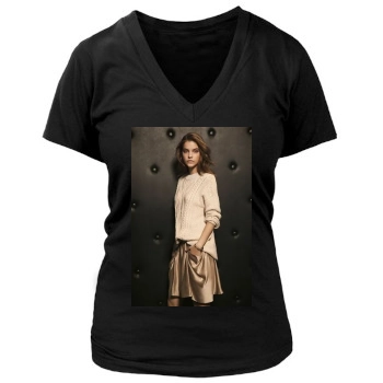 Barbara Palvin Women's Deep V-Neck TShirt