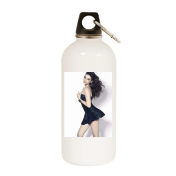 Barbara Palvin White Water Bottle With Carabiner