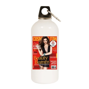 Barbara Palvin White Water Bottle With Carabiner