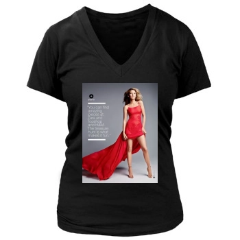 Blake Lively Women's Deep V-Neck TShirt