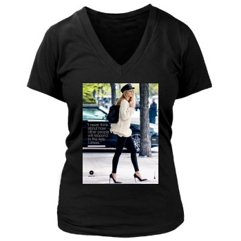 Blake Lively Women's Deep V-Neck TShirt