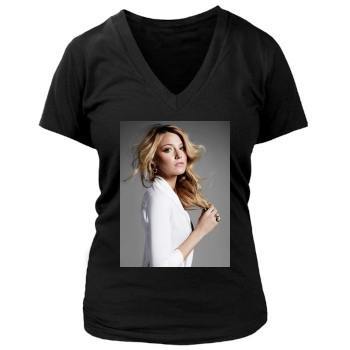 Blake Lively Women's Deep V-Neck TShirt