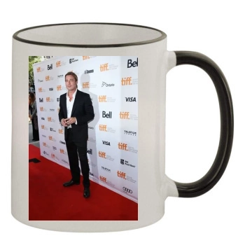 Brad Pitt 11oz Colored Rim & Handle Mug