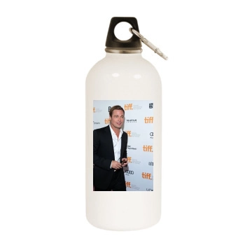 Brad Pitt White Water Bottle With Carabiner