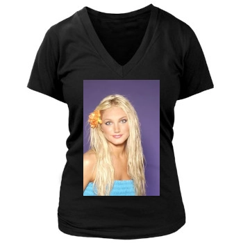 Brooke Hogan Women's Deep V-Neck TShirt