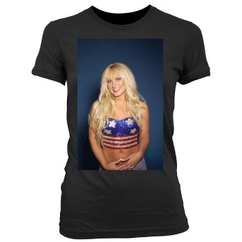 Brooke Hogan Women's Junior Cut Crewneck T-Shirt