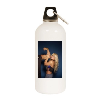 Brooke Hogan White Water Bottle With Carabiner