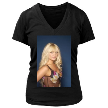 Brooke Hogan Women's Deep V-Neck TShirt