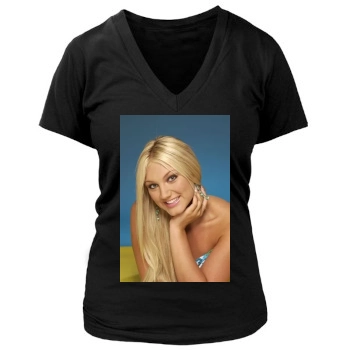 Brooke Hogan Women's Deep V-Neck TShirt