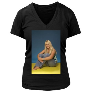 Brooke Hogan Women's Deep V-Neck TShirt