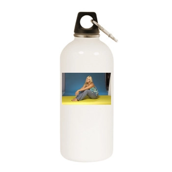 Brooke Hogan White Water Bottle With Carabiner