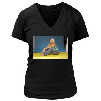 Brooke Hogan Women's Deep V-Neck TShirt