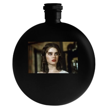 Brooke Shields Round Flask