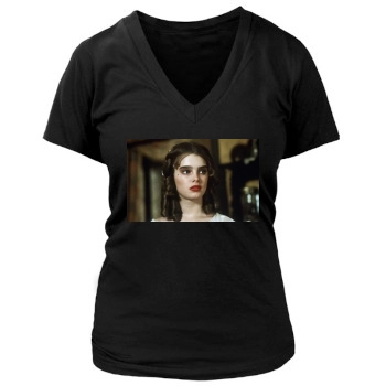 Brooke Shields Women's Deep V-Neck TShirt