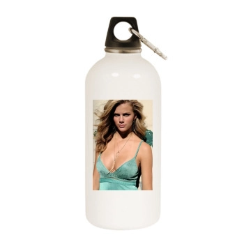 Brooklyn Decker White Water Bottle With Carabiner