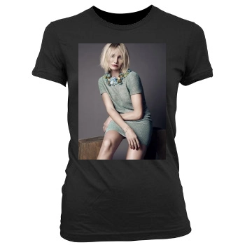 Cameron Diaz Women's Junior Cut Crewneck T-Shirt