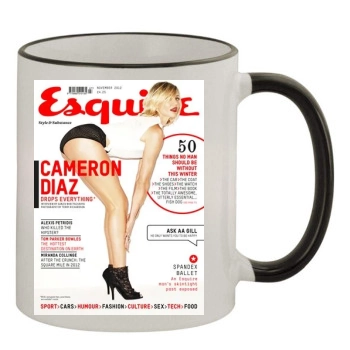 Cameron Diaz 11oz Colored Rim & Handle Mug