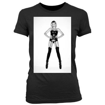 Cameron Diaz Women's Junior Cut Crewneck T-Shirt