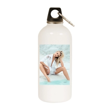 Candice Swanepoel White Water Bottle With Carabiner