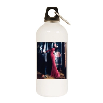 Candice Swanepoel White Water Bottle With Carabiner