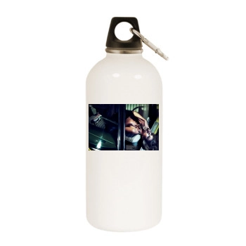 Candice Swanepoel White Water Bottle With Carabiner