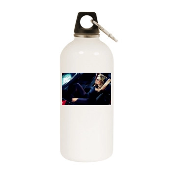 Candice Swanepoel White Water Bottle With Carabiner