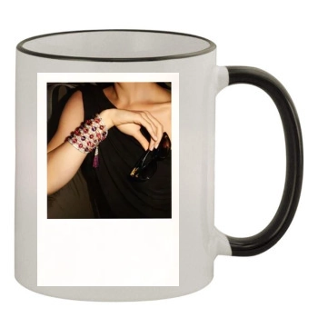 Carla Bruni 11oz Colored Rim & Handle Mug