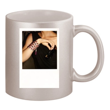 Carla Bruni 11oz Metallic Silver Mug